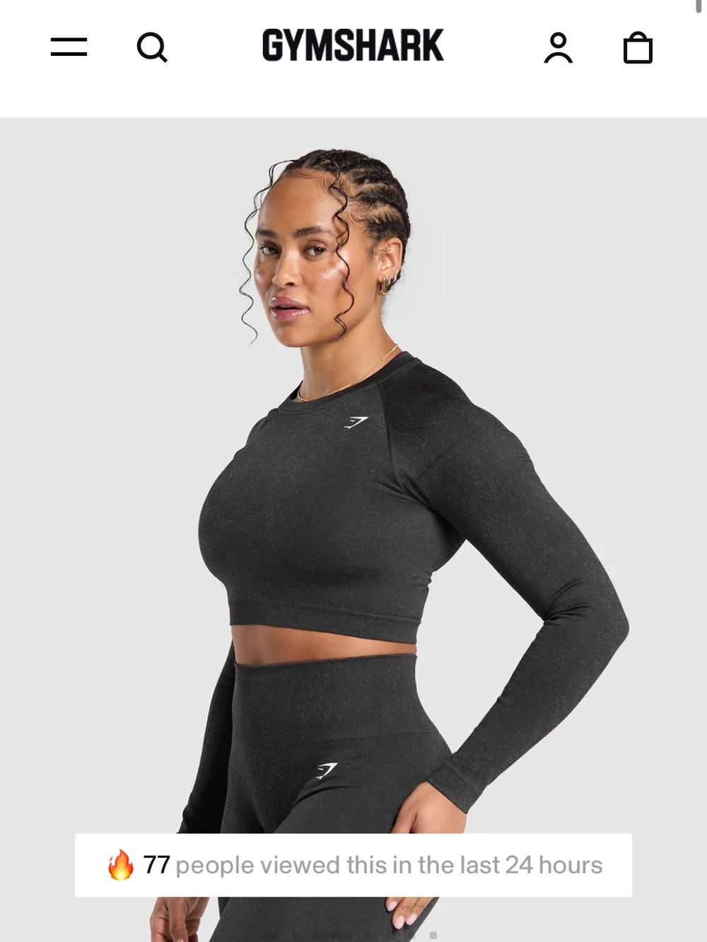 gymshark adapt seamless LS crop top
